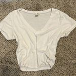 Bozzolo White V-Neck Short Sleeve Top Photo 0