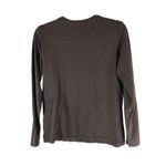 Lands' End Womens Relaxed Supima Cotton Long Sleeve Crewneck T Shirt Top Brown XS Photo 1
