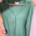 Green Button Up Blouse Photo 0