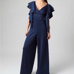 Karla Garzaro Elegant Navy Ruffle bodysuit Blue Photo 1