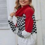 SheIn Women's rolled turtle neck pointelle knit sweater Photo 1