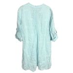 CP Shades x Calypso St. Barth Blue Linen Embroidered Pintuck Tunic Size XS Photo 5