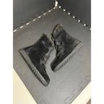 Stuart Weitzman  BLACK SUEDE LEATHER COMBAT ANKLE BOOTS SHEARLING SIZE‎ 7.5 Photo 2