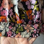 Joie Floral Tie Shoulder Wrap Front Cropped Tank Top M Photo 6