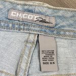 Chico's Chico’s Platinum Radiant Crop Rhinestone Pocket Capri Jeans Blue 6 Photo 6