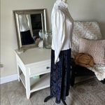 Gunne Sax Vtg 80’s Gunnies cream satin sheer lace Victorian button down feminine blouse M Photo 8