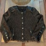 MM Couture Tweed Blazer/Jacket Wool blend and Faux Leather. Photo 0