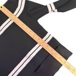 JF Lefon Cut Out Knit Top Women S Black Striped Long Sleeve Sweater Designer Photo 10