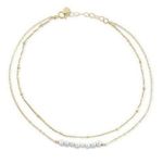 Giani Bernini Pearl Layered Ankle Bracelet in Gold-Tone MSRP $75 NWT Photo 0