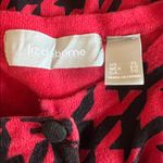 Liz Claiborne  Houndstooth Cardigan Red/Black Size XL Photo 5