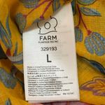 Farm Rio  NWT yellow mica short sleeve collared blouse women’s size large Photo 9