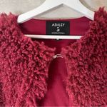 Ashley by 26 International Women's Deep Red Teddy Jacket Photo 4