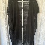 2 for $15 Ana & Rose Lace Fringe Kimono Coverup Black One Size Fits Most NWOT Size M Photo 2