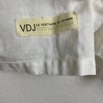 VDJ Le Vestaire de Jeanne Long Sleeve Linen Top Womens White Keyhole France Size M Photo 5