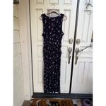 Kaileigh Navy Floral Print Sleeveless V Neck Wide Leg Jumpsuit Women's Size XXL Photo 3