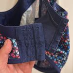 Elomi Energise Sports Bra EL8042 NEW Size 40L Navy Geo Underwire Blue Photo 12