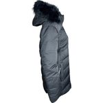 Women's Artic Expedition Curved Hem Down Parka with Detachable Hood Black Small Photo 9