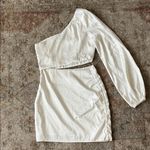 RUNAWAY THE LABEL White One Sleeve Cut Out Dress Photo 10
