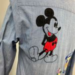 Vintage 70s Moody's Goose Disney Embroidered Chambray Denim Button Down Top Blue Photo 6
