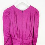 ZARA Fuchsia Satin Effects Print Dress pink Black Dot Cocktail XS NWT Photo 6