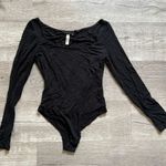 Raya Square Neck Bodysuit Black Small Photo 0