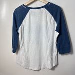 Ariat T-Shirt Womens XL Distressed Blue Aztec Bird Western Baseball Sleeves Photo 1