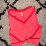 Free People Movement  Glow Up Pink Twist Front Crop Top Photo 1