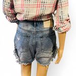 One Teaspoon BANDITS Distressed Denim Jean Shorts Size 29 Frayed Hem Distressed Photo 7