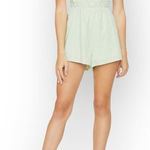 Lost + Wander  Springtime Romper Women's Large Sage Green Sleeveless Ruffle NWT Photo 0