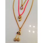 Juicy Couture NWOT Triple Charm Chain Necklace Photo 1