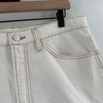 frame denim Frame Jean Shorts SZ 32 Denim NEW High Rise Cuff Ecru NWOT 100% Organic Cotton Photo 7