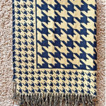 Giti Black/Camel Tan Houndstooth Fringe Scarf Wrap Accessory One Size NEW NWT Photo 0