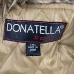 Linea Donatella VTG Y2K Suede Leather Coat Fur Trim Penny Lane Shaggy Boho Mob Wife Sz S Photo 2