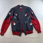 Handmade Vtg L Large Sweatshirt Jean Jacket Southwest Embroidered Denim Native Photo 2