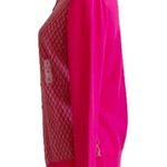 Old Navy Cardigan Sweater Fuchsia Tan Geo Print Crew Neck Button Front Small NEW Photo 3