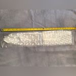 New in Package Sheer White Tulle Polka Dot Elbow Length Gloves Photo 4