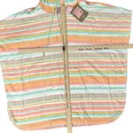 Juicy Couture Melon Mint White Striped Terrycloth Hooded Poncho size M NEW Tags Photo 5