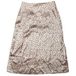 SheIn Blush Pink Leopard Print Satiny Midi Skirt Medium Photo 0