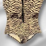 WET Zebra Stripe Long Sleeve Thick One Piece Bathing Suit nwt Black Size XS Photo 1