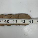 Unbranded Sz SM Belt Brown Genuine Leather Braided Adjustable Silver Tone Buckle Photo 5
