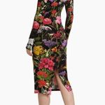 Alice + Olivia NWT- Delora Floral Scoopneck Sheath Midi-Dress size 4 Photo 4
