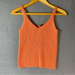 Ralph Lauren VTG  Crochet Knit Tank Top 90's Y2K Orange Casual Size Small Ribbed Photo 6