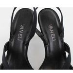 Van Eli Laban Womens Black Open Toe Slingbacks Heels Evening Shoes Sz 6.5 Narrow Photo 6