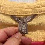 White Stag  Shirt‎ Women's Large Yellow Button Up Top Semi Sheer Pool Beach Photo 1