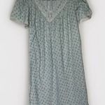 Miss Elaine Nightgown Women’s M Blue Floral Short Sleeve Sleepwear Cottagecore Size M Photo 0