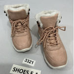 Womans Pink Booties Eu 38 Us 8 Lace Up Fur Linedankle Height Photo 0