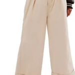 Free People  After Love Roll Cuff Wide Leg Pants drawstring waist buttonfly XS Photo 0