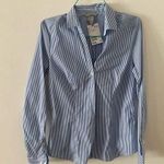 H&M structured pinstripe long sleeve blouse Photo 0