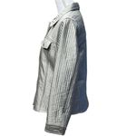 Susan Bristol  Women's‎ Size M Silver Quilted Snap Closure Blazer Jacket Metallic Photo 4