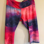 Reebok  Women's Tie Dye Capri Leggings Athletic Workout Fitness Activewear XL Photo 0